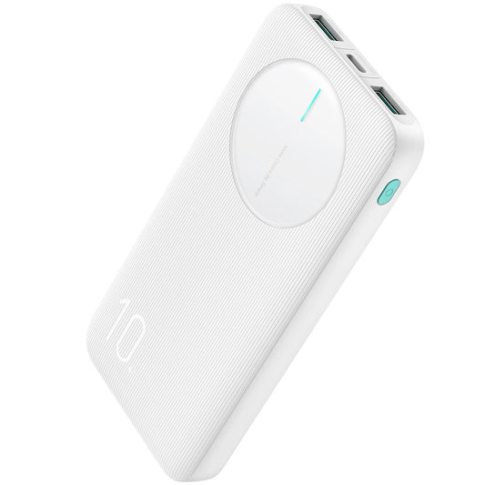 Ekstern batteri Joyroom JR-PBF12, 10000mAh, 12W, 1 x USB-C - 2 x USB-A, Hvit