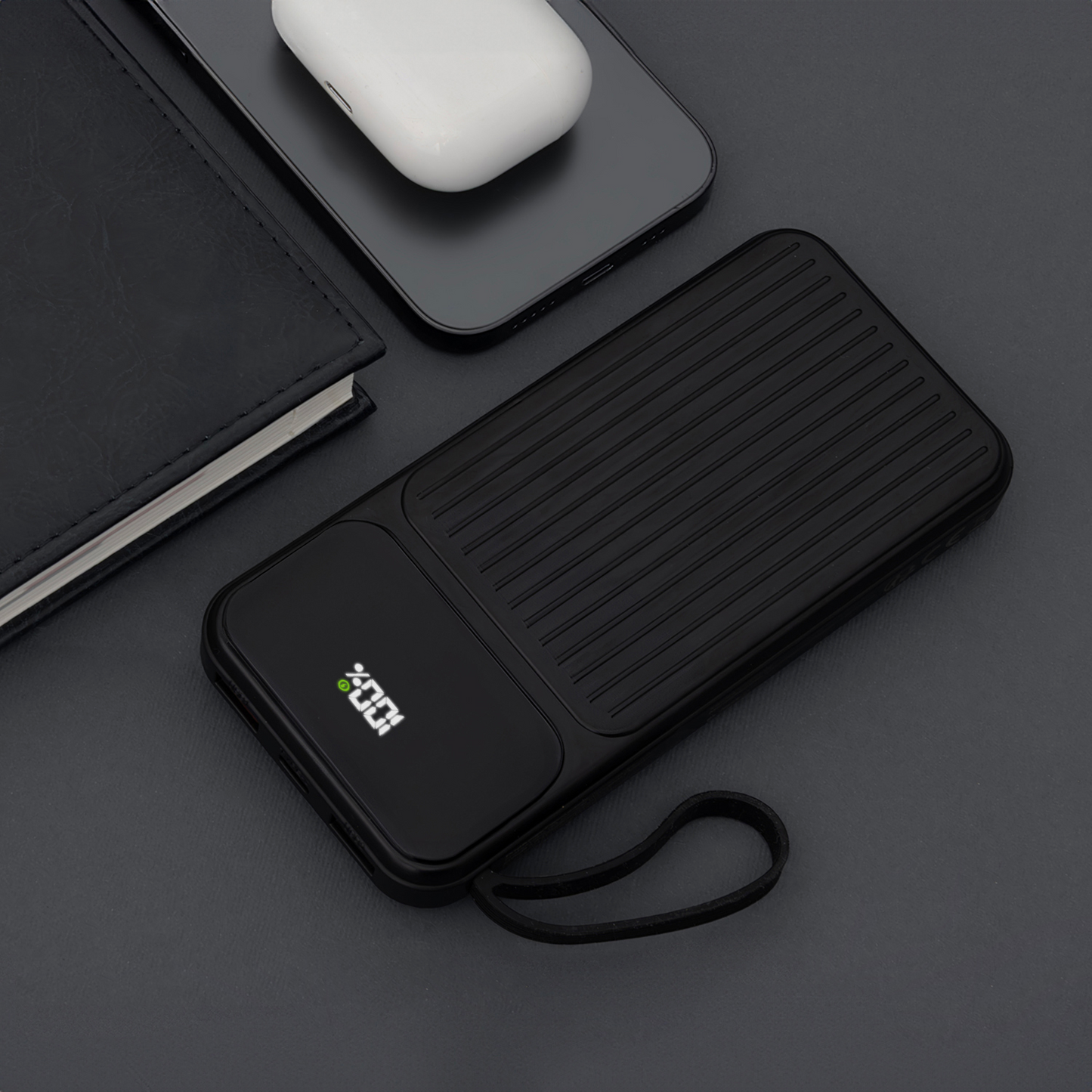 Ekstern batteri MaXlife MXPB-06, 10000mAh, 22.5W, QC + PD, 1 x Lightning - 2 x USB-A - 2 x USB-C, Svart