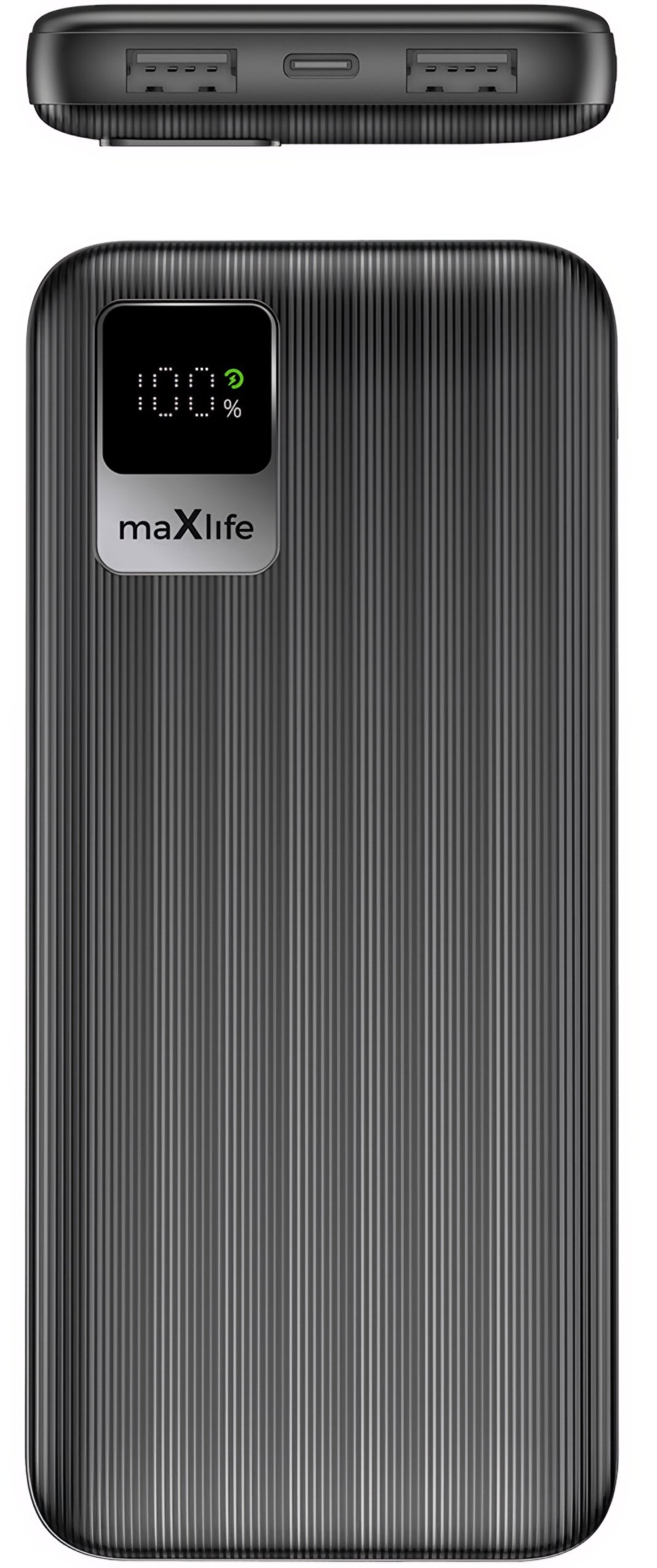 Ekstern Batteri MaXlife MXPB-07, 10000mAh, 10W, 2 x USB-A, Svart
