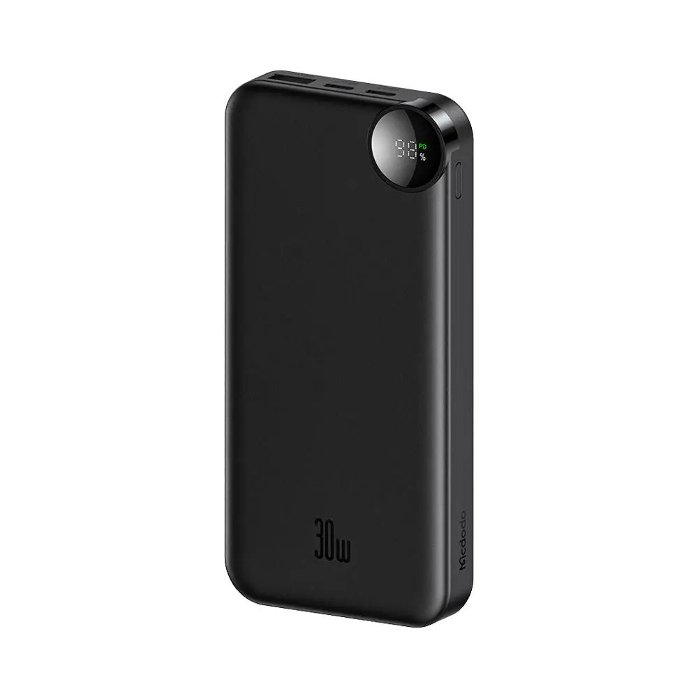 Ekstern Batteri McDodo MC-3850 Display, 10000mAh, 30W, QC + PD, 1 x USB-A - 2 x USB-C, Svart