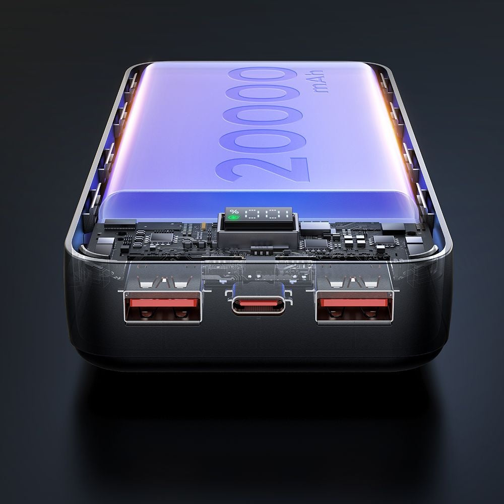 Ekstern batteri McDodo MC-4230, 20000mAh, 22.5W, QC + PD, 2 x USB-A - 1 x USB-C, Svart