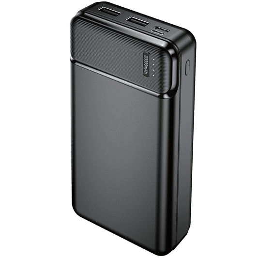 MaXlife MXPB-01 Eksternt batteri, 20000 mAh, 12 W, 2 x USB-A, svart