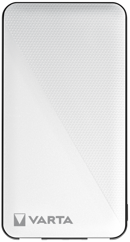 Varta Energy eksternt batteri, 5000 mAh, 15 W, 1 x USB-C - 2 x USB-A, hvit