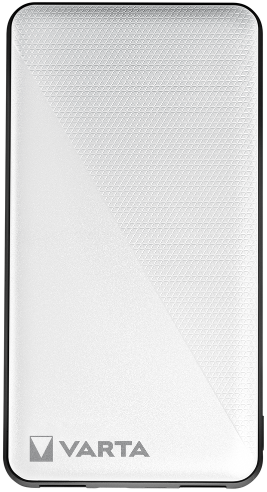 Varta Energy eksternt batteri, 10000 mAh, 15 W, 1 x USB-C - 2 x USB-A, hvit