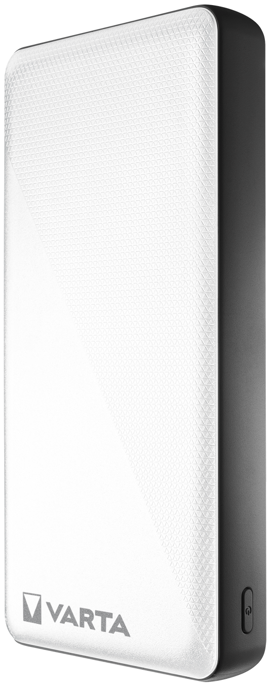 Varta Energy Eksternt batteri, 20000 mAh, 15 W, 1 x USB-C - 2 x USB-A, hvit