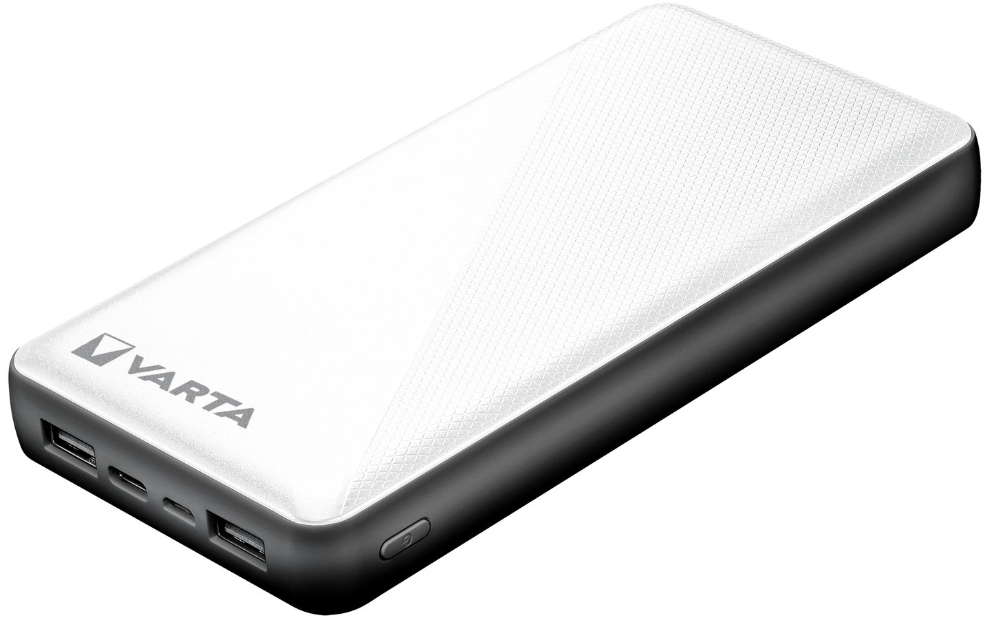 Varta Energy Eksternt batteri, 20000 mAh, 15 W, 1 x USB-C - 2 x USB-A, hvit