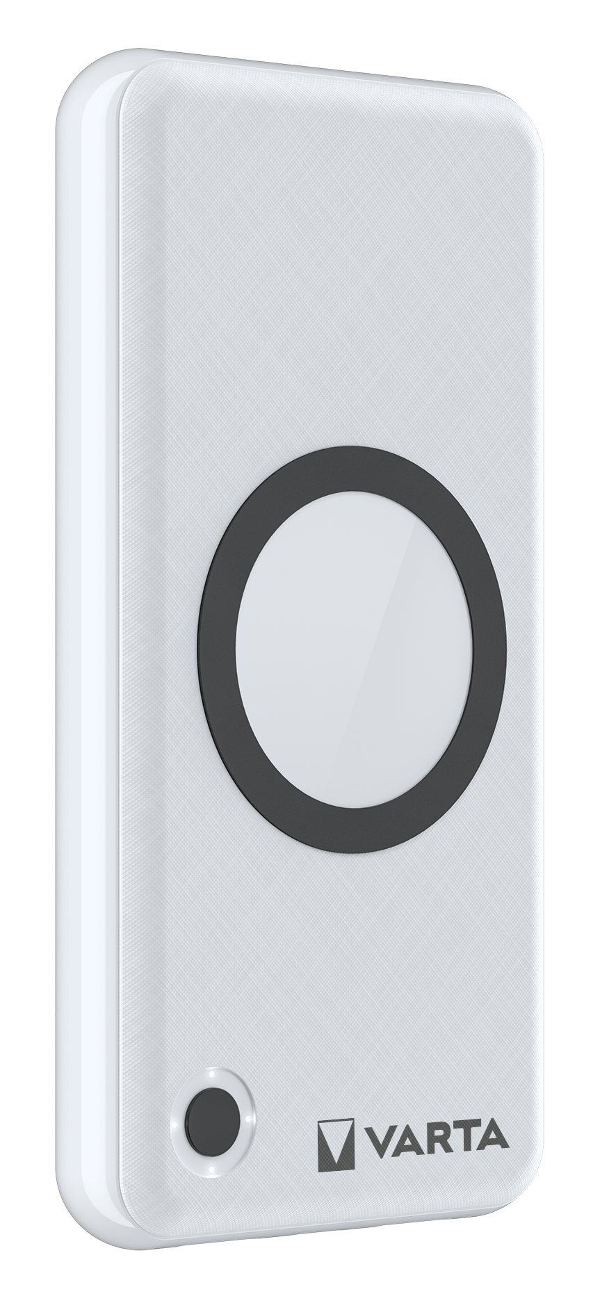 Varta Energy trådløst eksternt batteri, 10000 mAh, 18 W, QC + PD + FQI, 1 x QI - 1 x USB-C - 2 x USB-A, hvit