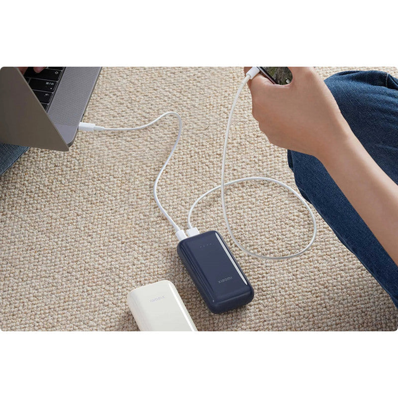 Xiaomi Pocket Edition Pro ekstern batteri, 10000mAh, 33W, QC + PD, 1 x USB-A - 1 x USB-C, Marineblå BHR5785GL