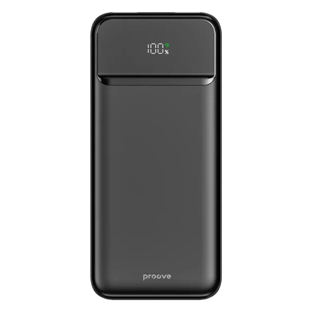 Ekstern Batteri Proove Illuminator 2, 10000mAh, 22.5W, QC + PD, 2 x USB-A - 1 x USB-C, Svart PBIP10212201