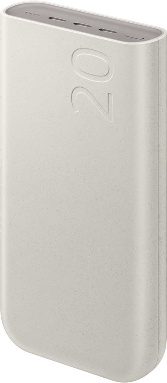 Samsung Eksternt batteri, 20000mAh, 45W, PD, 3 x USB-C, Beige EB-P4520XUEGEU