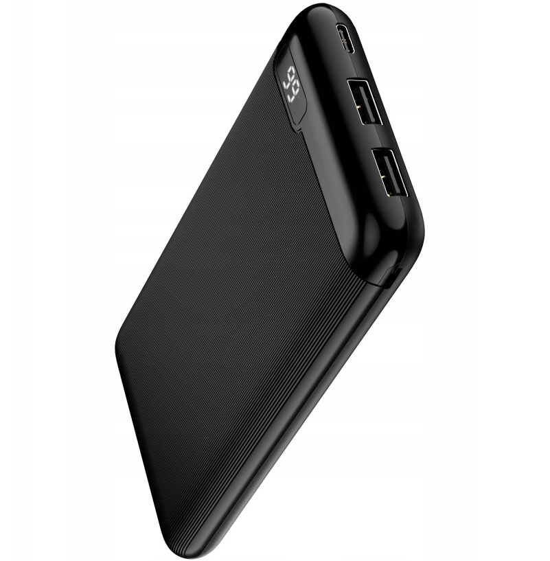 Ekstern batteri Setty SPBL-10, 10000mAh, 10W, 2 x USB-A, Svart