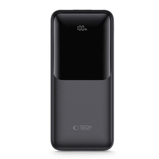 Ekstern batteri Tech-Protect PB01, 10000mAh, 22.5W, QC + PD, 1 x USB-C - 2 x USB-A, Svart