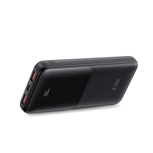 Ekstern batteri Tech-Protect PB01, 10000mAh, 22.5W, QC + PD, 1 x USB-C - 2 x USB-A, Svart