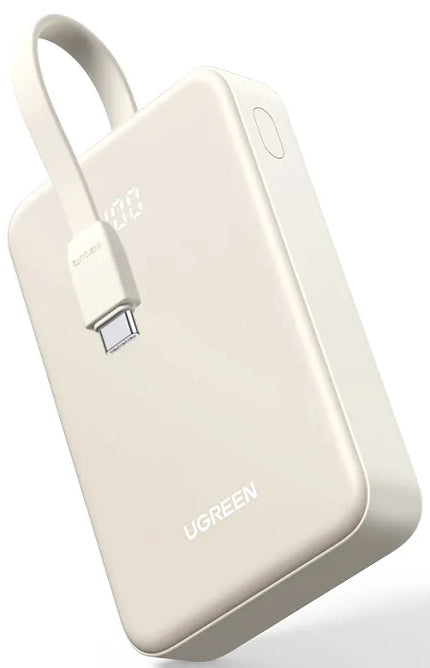 Ekstern batteri UGREEN PB521, 20000mAh, 30W, QC + PD, 1 x USB-A - 2 x USB-C, Hvit