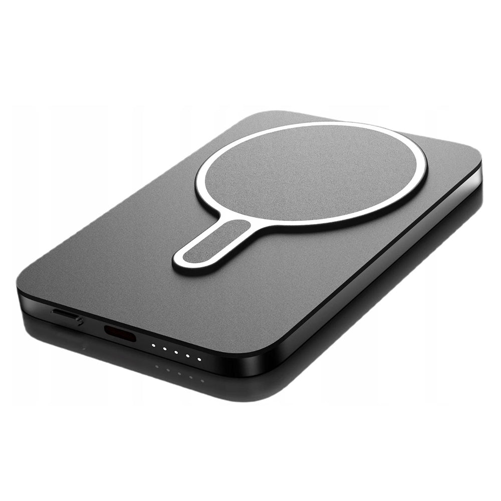 Trådløst Eksternt Batteri 3MK MagSnap Go, 5000mAh, 20W, PD + FQI, 1 x QI - 1 x USB-C, Grå
