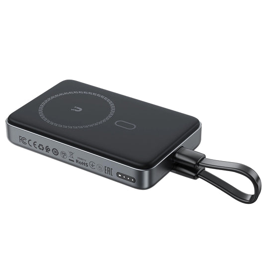 Ekstern trådløs batteri Acefast M10, 10000mAh, 30W, PD + FQI, 1 x QI - 2 x USB-C, Svart