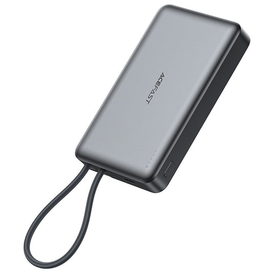 Trådløs Ekstern Batteri Acefast M18, 10000mAh, 22.5W, PD + FQI, 1 x QI - 2 x USB-C, Svart