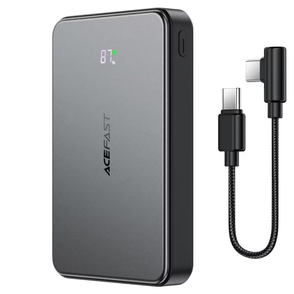 Ekstern trådløs batteri Acefast M31, 10000mAh, 22.5W, QC + PD + FQI, 1 x QI - 1 x USB-A - 2 x USB-C, Svart