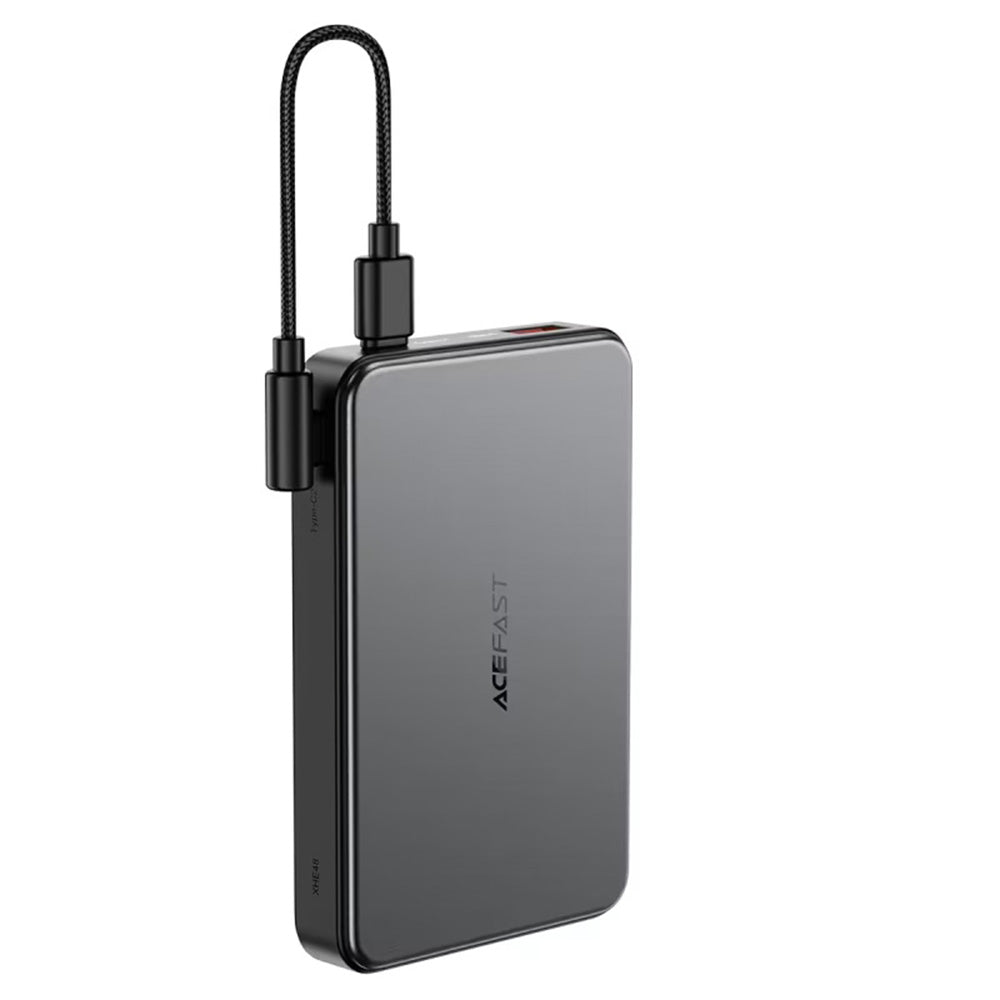 Ekstern trådløs batteri Acefast M31, 10000mAh, 22.5W, QC + PD + FQI, 1 x QI - 1 x USB-A - 2 x USB-C, Svart