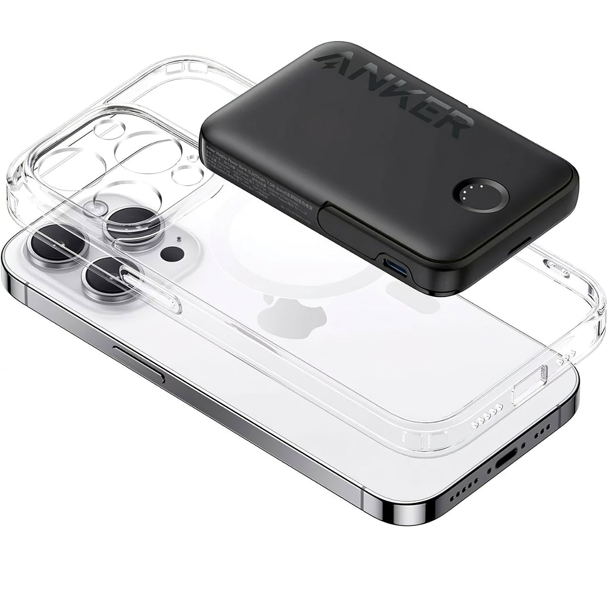 Anker 322 MagGo trådløst eksternt batteri, 5000 mAh, 12 W, 1 x IQ - 1 x USB-C, svart A1618G11