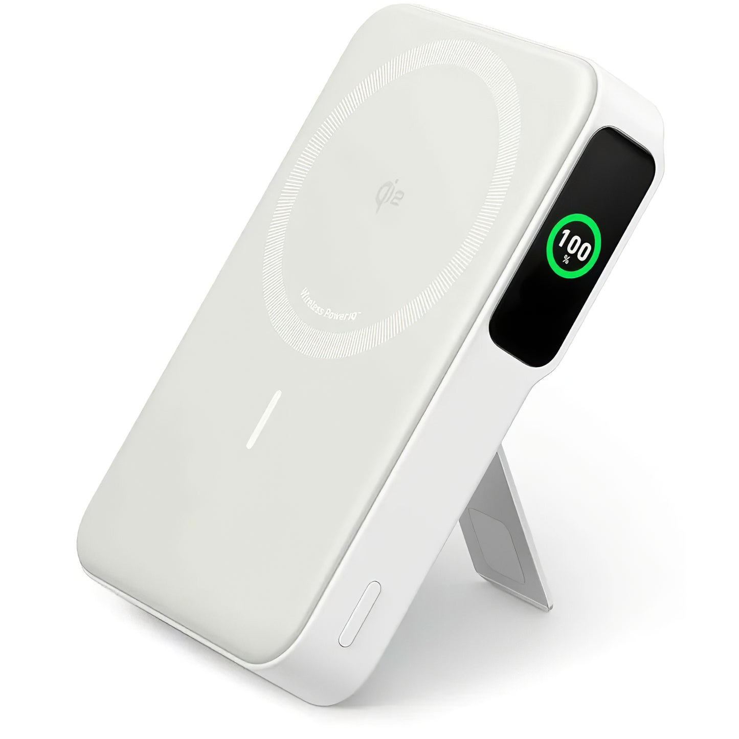 Anker MagGo trådløst eksternt batteri, 10000 mAh, 27 W, PD + FQI, 1 x QI - 1 x USB-C, hvit A1654G21