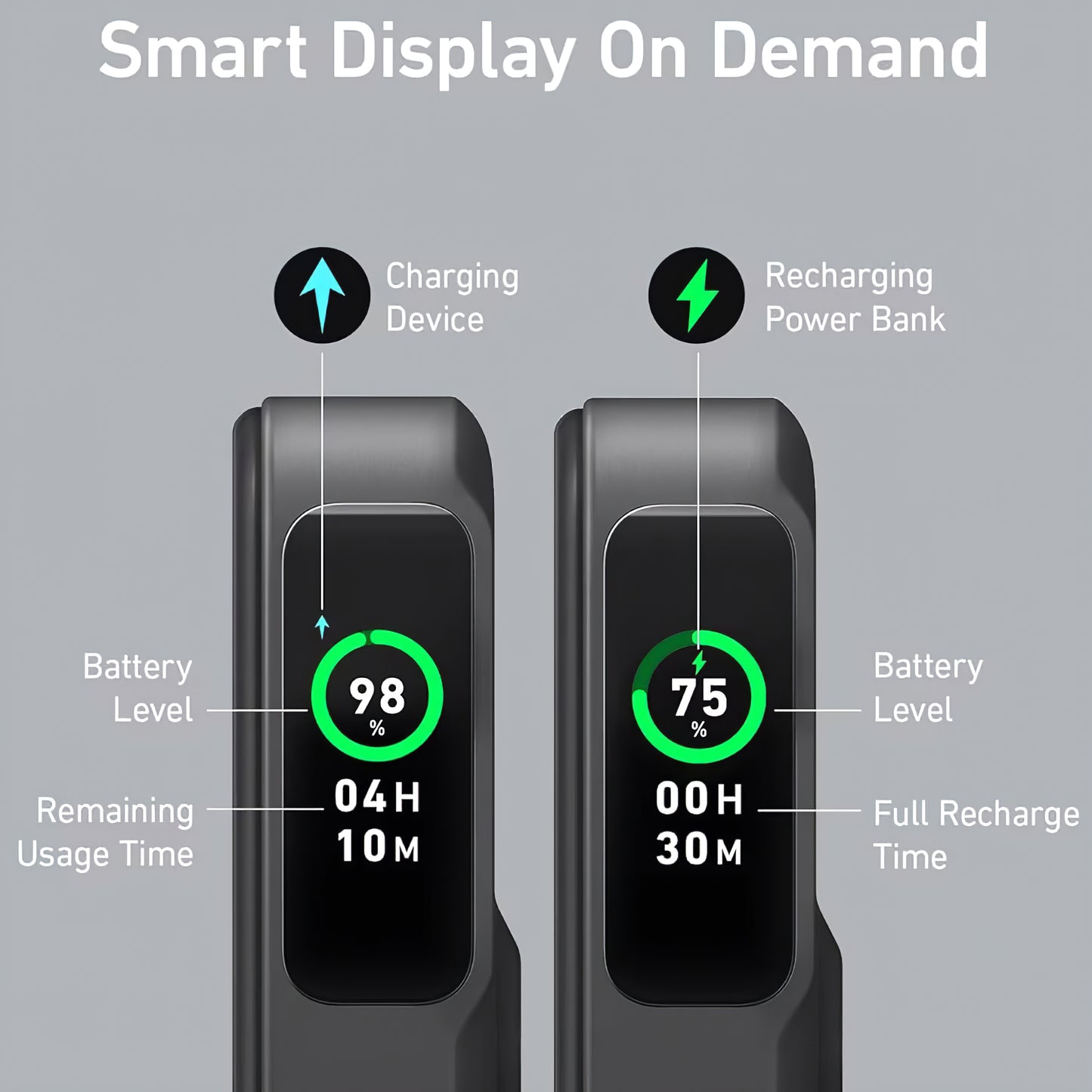 Anker MagGo trådløst eksternt batteri, 10000 mAh, 27 W, PD + FQI, 1 x QI - 1 x USB-C, svart A1654G11