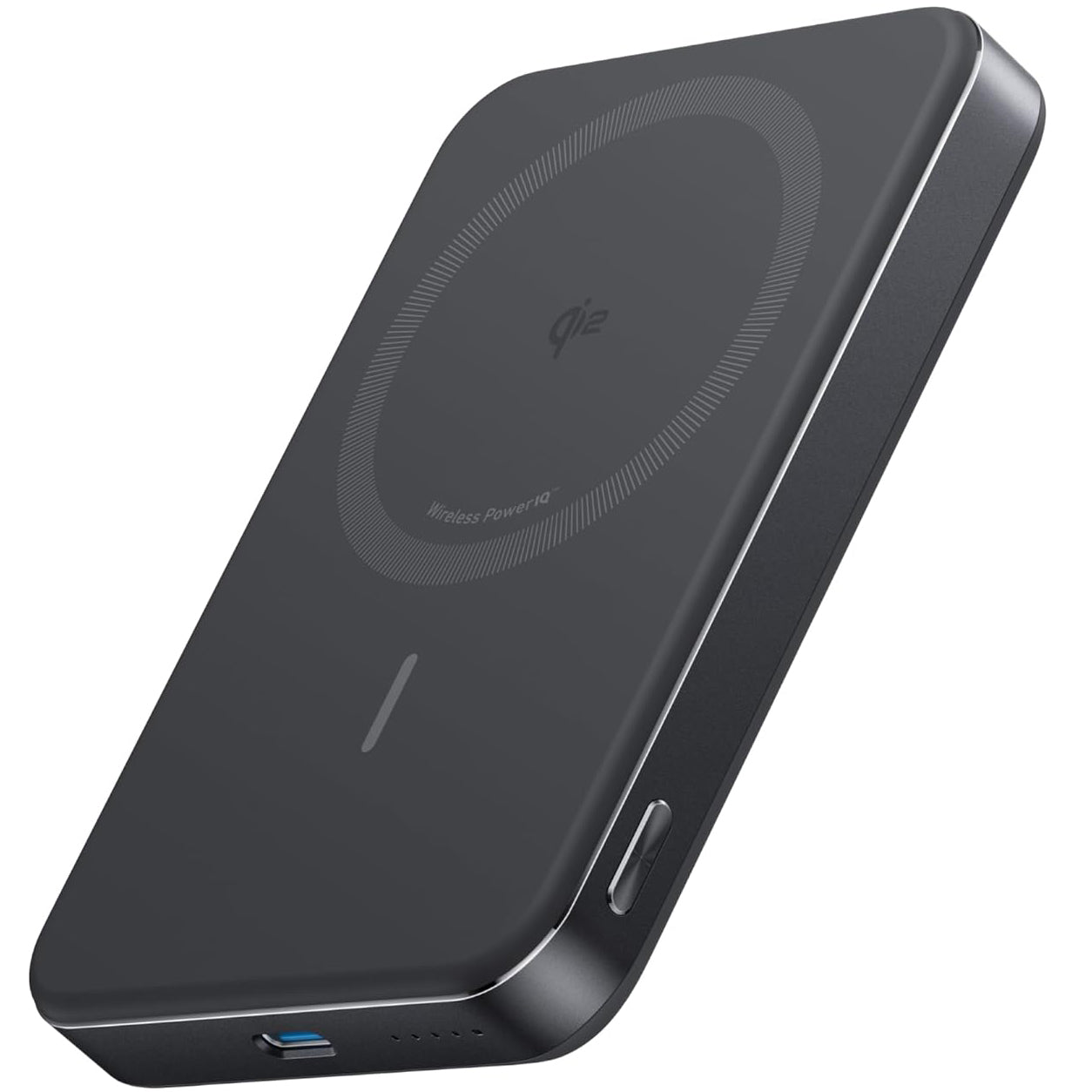 Anker MagGo Slim trådløst eksternt batteri, 10000 mAh, 30 W, PD + FQI, 1 x QI - 1 x USB-C, svart A1664H11