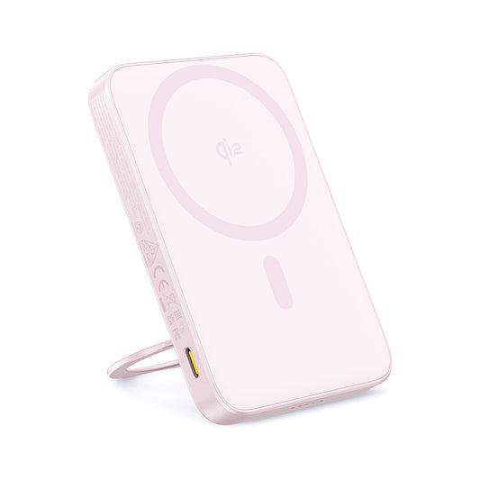Ekstern trådløs batteri Baseus PicoGo, 5000mAh, 20W, PD + FQI, 1 x QI - 1 x USB-C, Rosa P10076800413-00