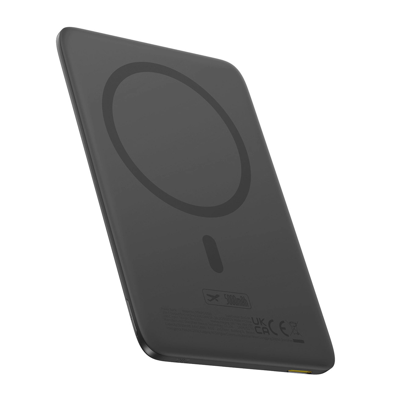 Ekstern trådløs batteri Baseus PicoGo AM41, 5000mAh, 20W, PD + FQI, 1 x QI - 1 x USB-C, Svart