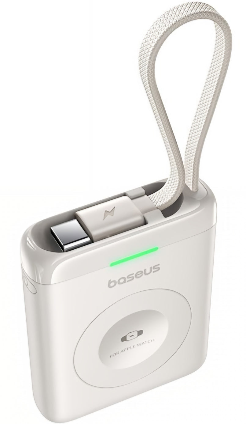 Trådløs ekstern batteri Baseus EnerFill FW11 for Apple Watch Series, 1640mAh, 5W, 1 x QI, Hvit E0205302