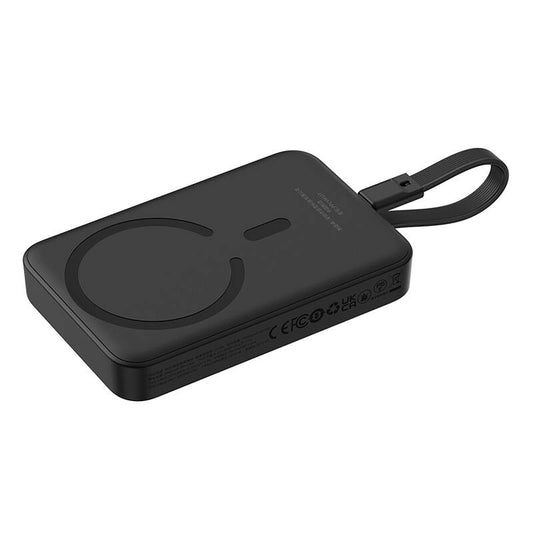 Ekstern trådløs batteri Baseus Magnetic Mini, 10000mAh, 30W, PD + FQI, 1 x QI - 2 x USB-C, Svart P1002210B113-00