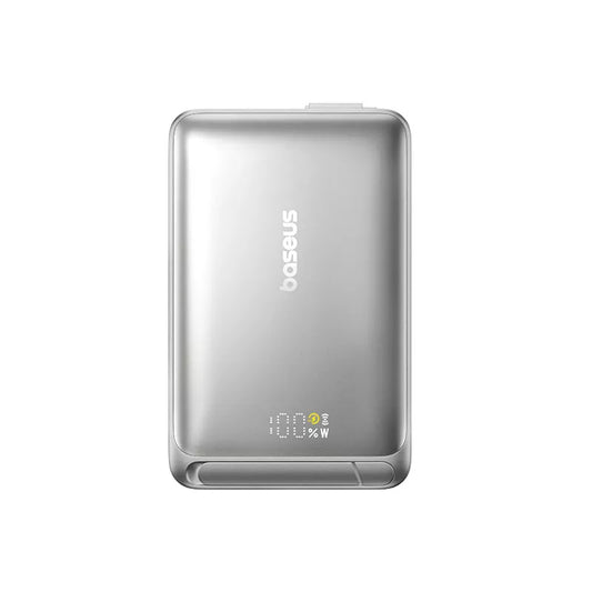 Ekstern trådløs batteri Baseus Nomos Kickstand, 10000mAh, 45W, PD + QI, 1 x QI - 1 x USB-C, Svart P10078800843-00