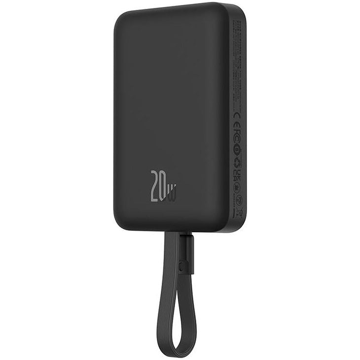 Ekstern trådløs batteri Baseus Magnetic Mini, 10000mAh, 20W, PD + FQI, 1 x Lightning - 1 x QI - 1 x USB-C, Svart P10022109113-00