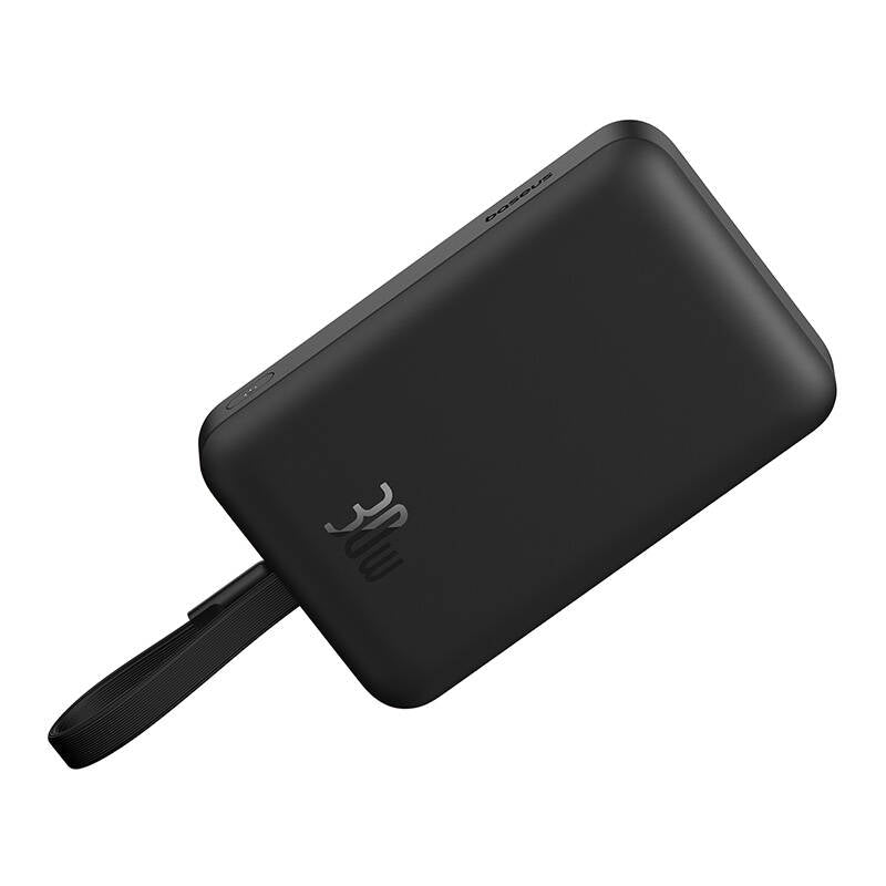 Ekstern trådløs batteri Baseus Magnetic Mini, 10000mAh, 30W, PD + FQI, 1 x QI - 2 x USB-C, Svart P1002210B113-00