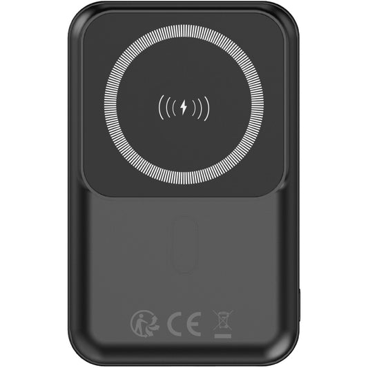 Forever MATB-100 Eksternt trådløst batteri, 10000 mAh, 22,5 W, QC + PD + FQI, 1 x QI - 1 x USB-A - 1 x USB-C, svart