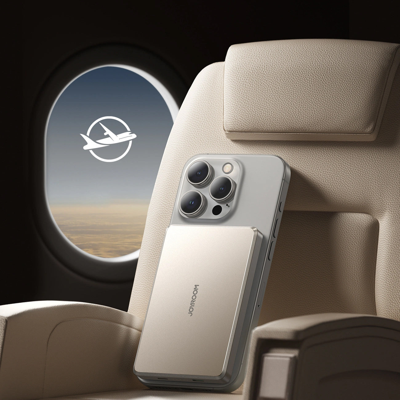 Trådløs ekstern batteri Joyroom JR-PBM08 Pro, 10000mAh, 22,5W, PD + FQI, 1 x QI - 2 x USB-C, Beige
