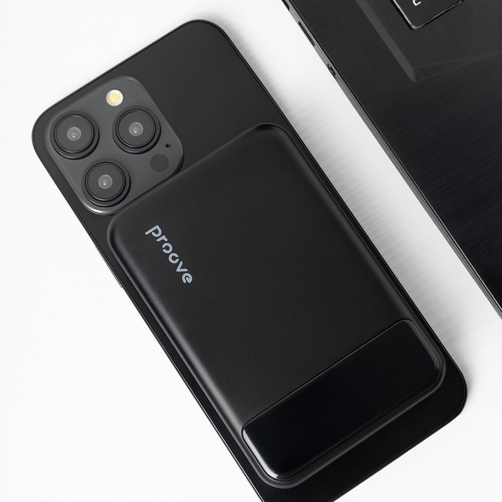 Trådløs Ekstern Batteri Proove Hoodman, 10000mAh, 20W, PD + FQI, 1 x QI - 1 x USB-C, Svart PBH120010001