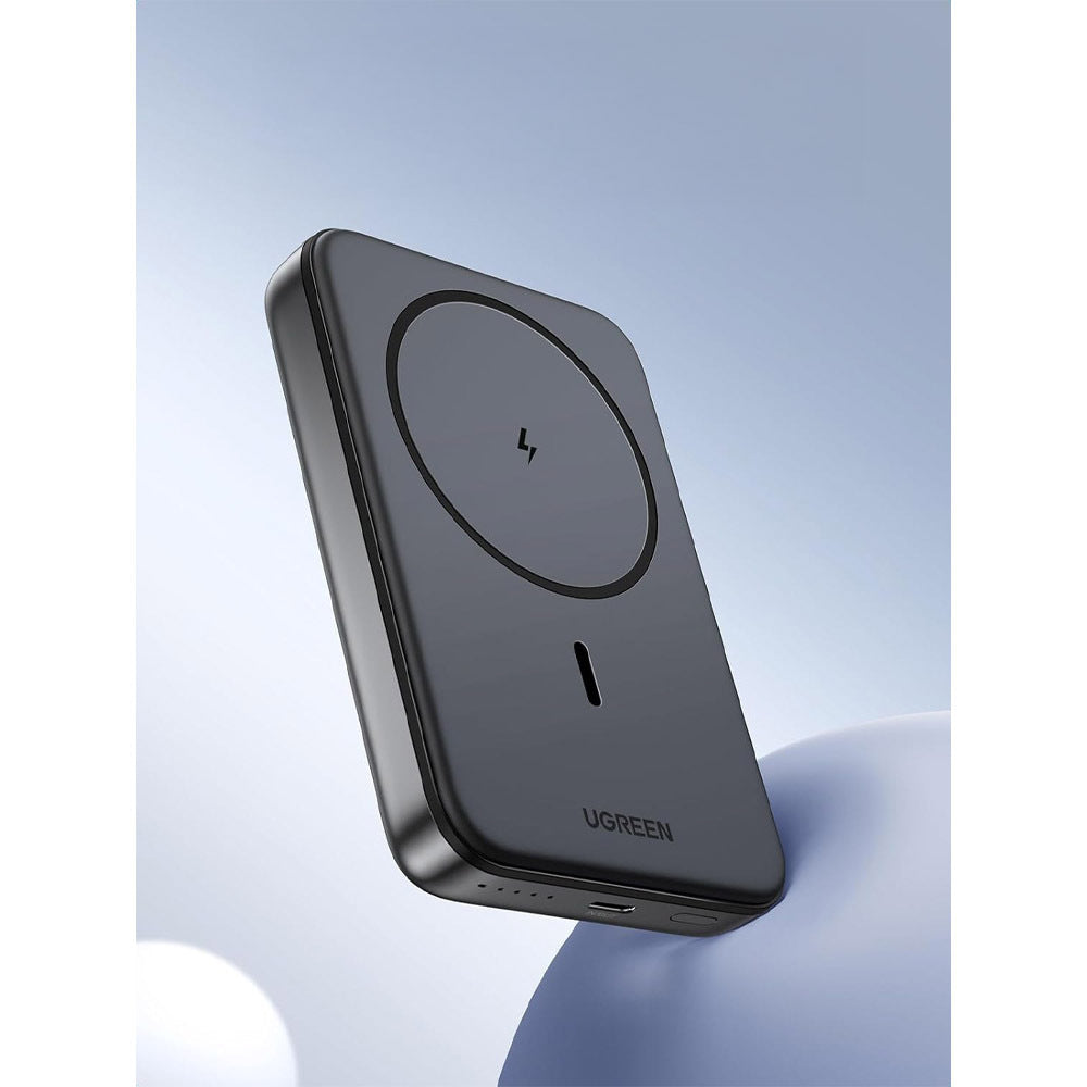 UGREEN PB561 Trådløs Ekstern Batteri, 10000mAh, 20W, PD + FQI, 1 x QI - 1 x USB-C, Svart