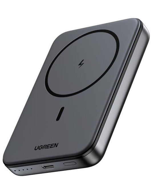 Eksternt trådløst batteri UGREEN PB561, 10000 mAh, 20 W, PD + FQI, 1 x QI - 1 x USB-C, svart