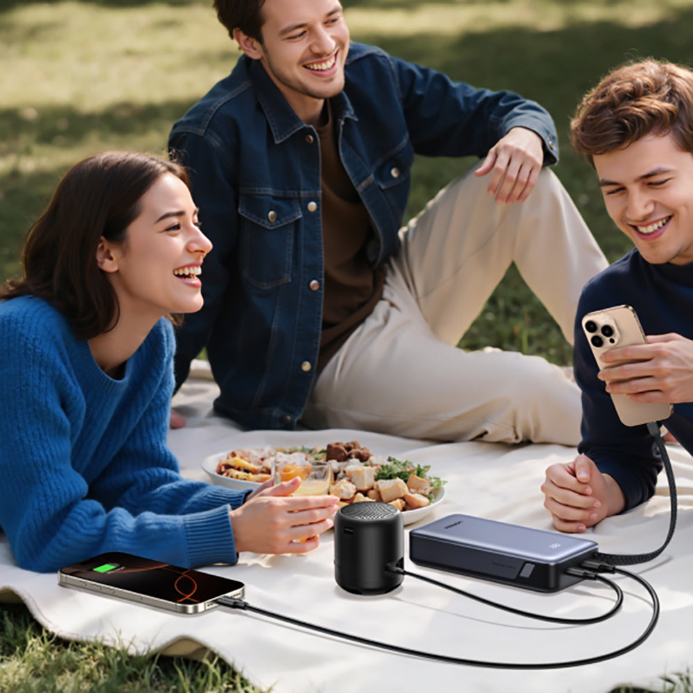 Ekstern batteri UGREEN PB536 (55988B), 20000mAh, 45W, QC + PD, 1 x USB-A - 2 x USB-C, Grå