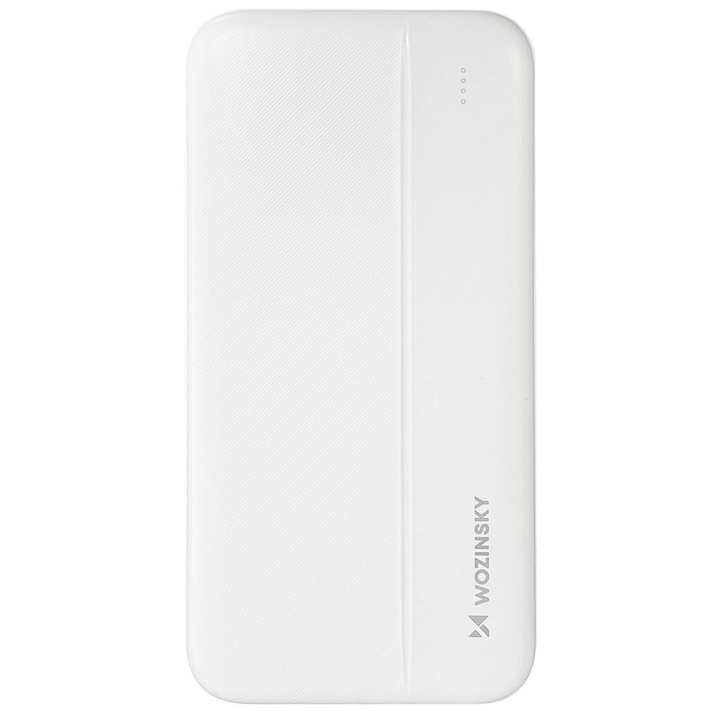 Ekstern batteri WZK WPBWE1, 10000mAh, 10W, 2 x USB-A, Hvit