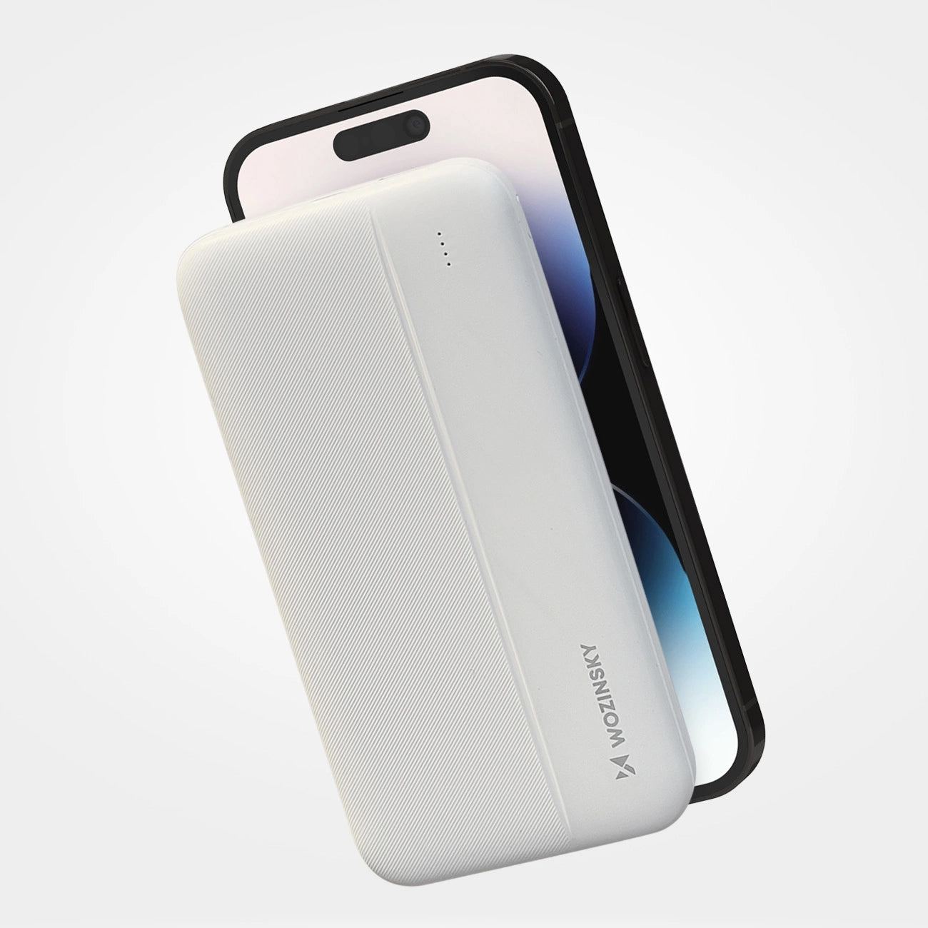 Ekstern batteri WZK WPBWE1, 10000mAh, 10W, 2 x USB-A, Hvit