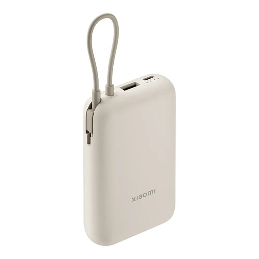 Xiaomi Pocket Edition Pro ekstern batteri, 10000mAh, 33W, QC + PD, 1 x USB-A - 1 x USB-C, Beige BHR9072GL