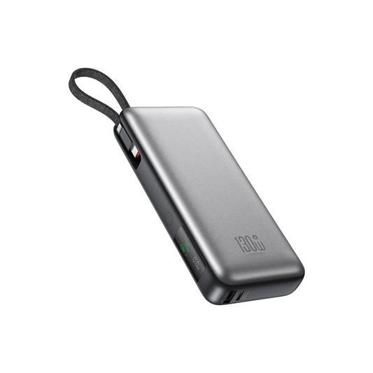 Ekstern Batteri XO Design PR268, 20000mAh, 130W, QC + PD, 1 x USB-A - 2 x USB-C, Grå