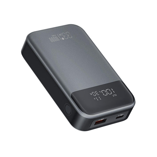 Ekstern Batteri XO Design PR232, 10000mAh, 33W, QC + PD, 1 x USB-A - 1 x USB-C, Svart