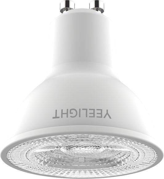 Yeelight W1 LED-pære, Wi-Fi, GU10, 4,8W, 2700K, 350lm, sett med 4 stk, hvit YLDP004