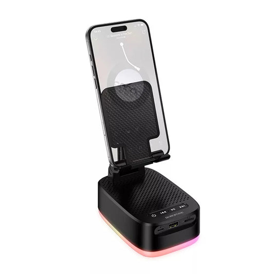 Borofone BR200 Marea 2i1 Bluetooth-høyttaler, 5W, TWS, RGB, Svart