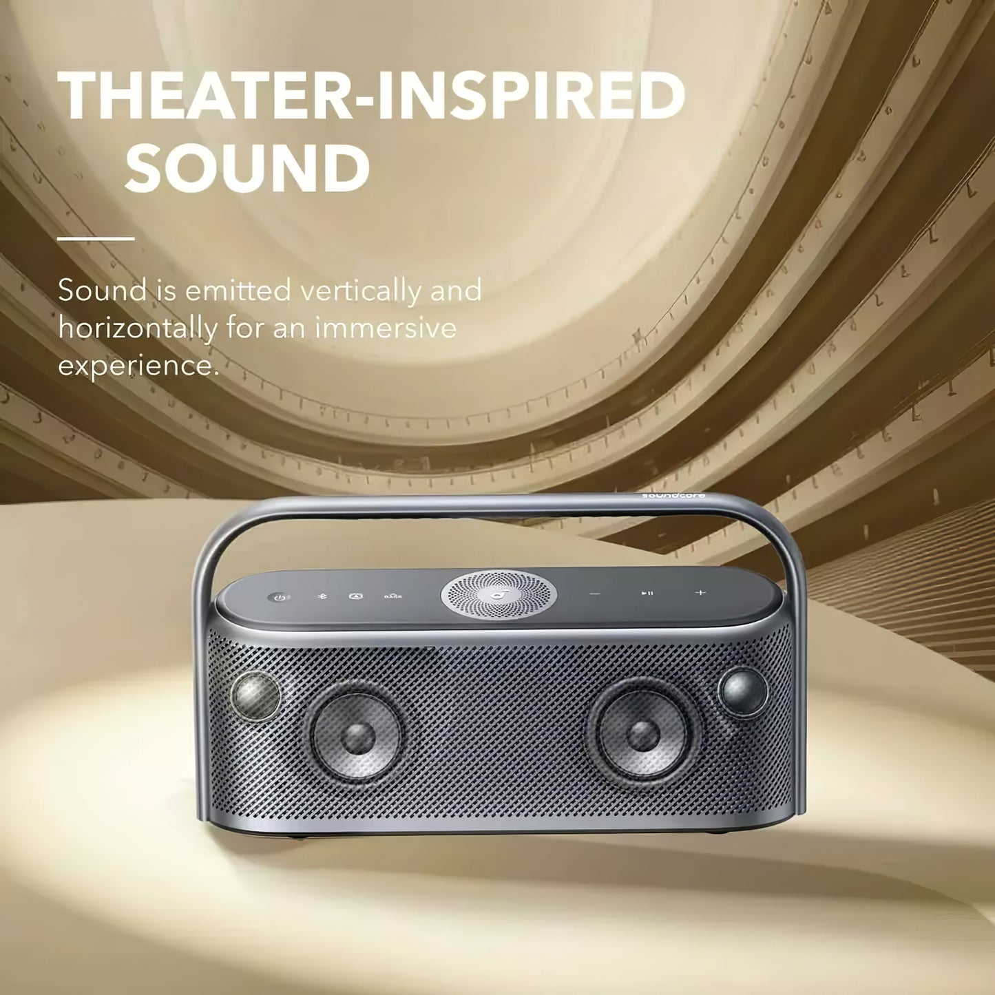 Bærbar Bluetooth-høyttaler Anker SoundCore Motion X600, 50W, vanntett, svart A3130011