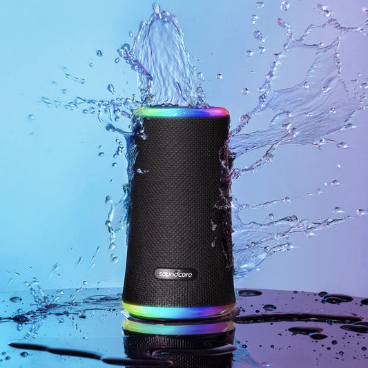 Bærbar Bluetooth-høyttaler Anker SoundCore Flare 2, 20 W, RGB, vanntett, svart A3165G11