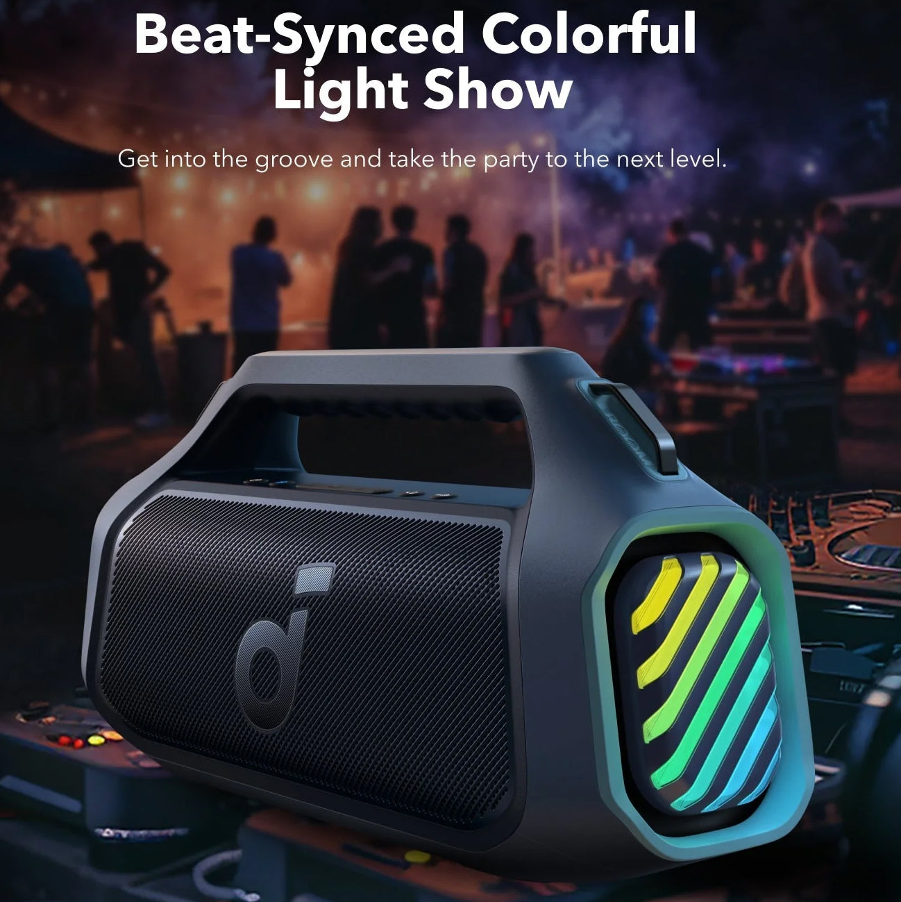 Bærbar Bluetooth-høyttaler Anker SoundCore Boom 2 Plus, 140W, TWS, RGB, Vanntett, Blå A3134031